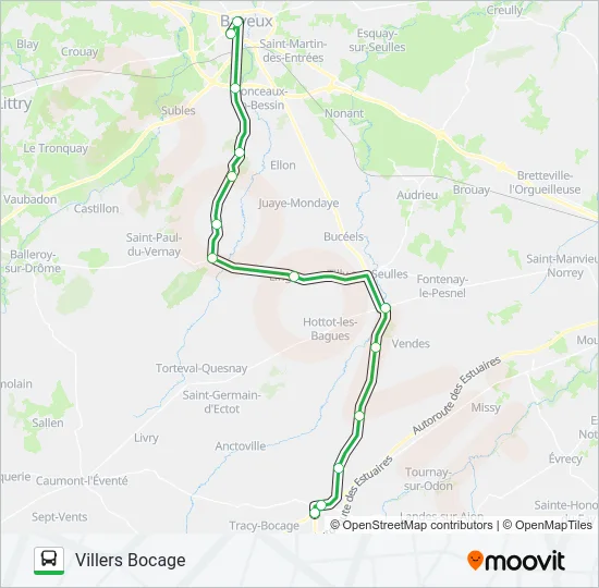 Plan de la ligne LIGNE 172 de bus