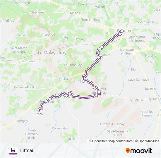 LIGNE 173 Bus Line Map