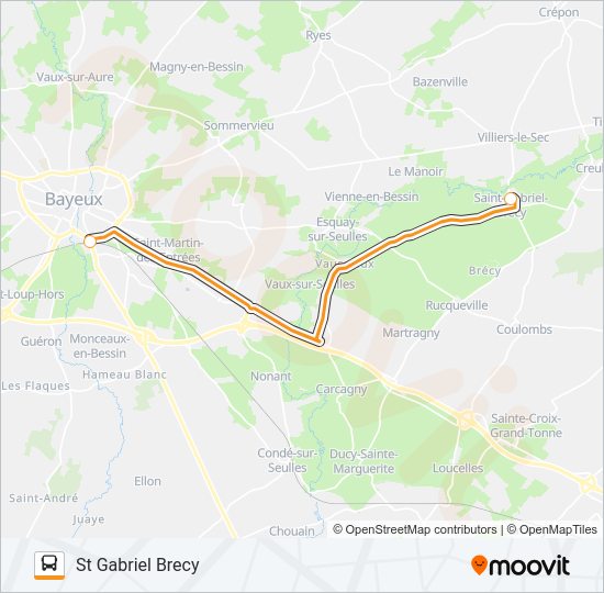 Plan de la ligne LIGNE 177 de bus