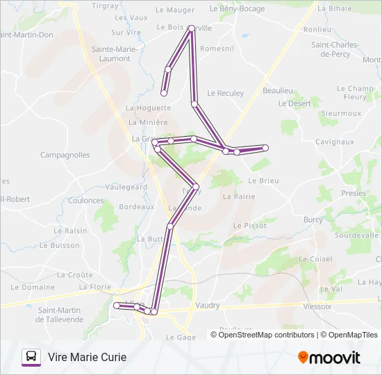 LIGNE 180 Bus Line Map