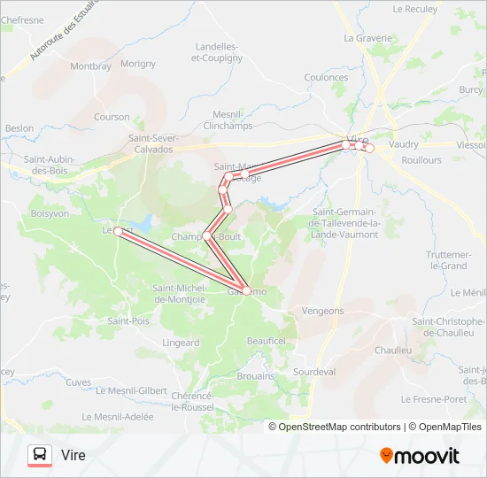 LIGNE 185 Bus Line Map