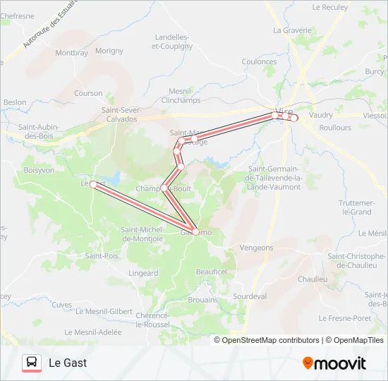 LIGNE 185 Bus Line Map