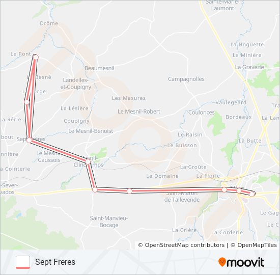 LIGNE 187 bus Line Map