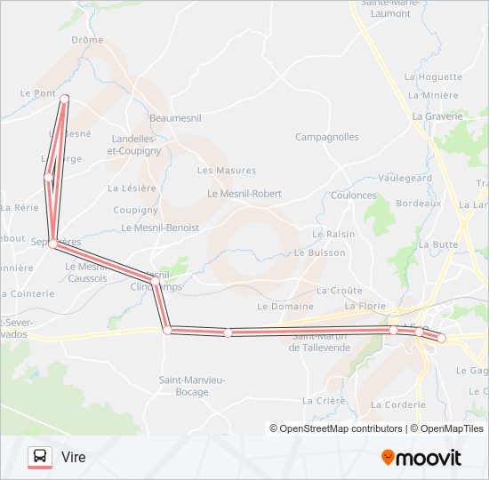 Mapa de LIGNE 187 de autobús