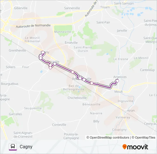 LIGNE 216 Bus Line Map