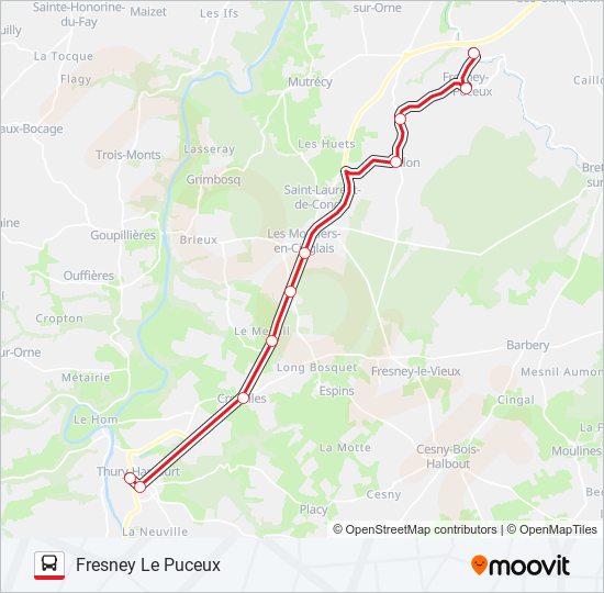 LIGNE 234 bus Line Map