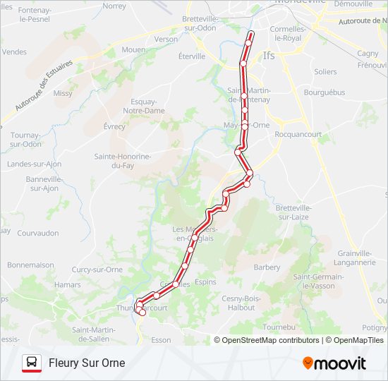 LIGNE 234 bus Line Map