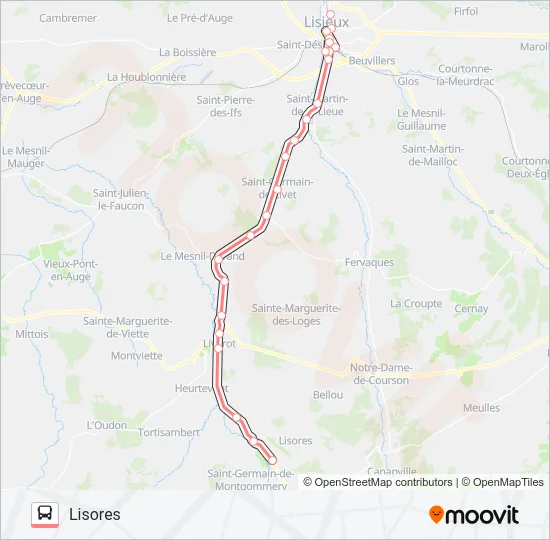 LIGNE 253 Bus Line Map
