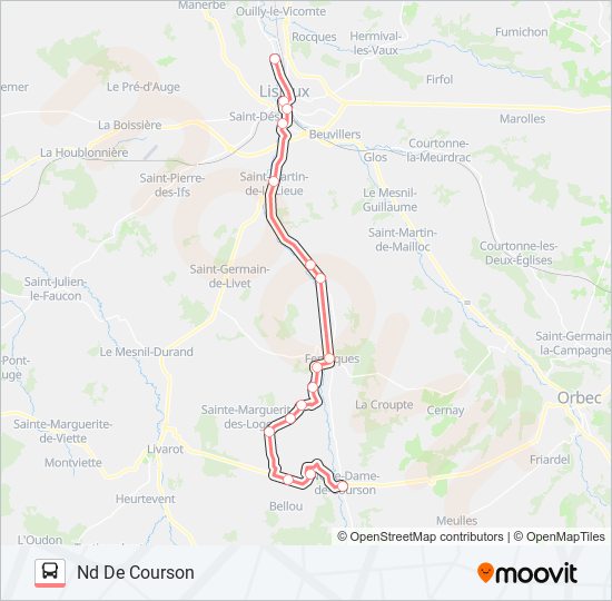 Mapa de LIGNE 253 de autobús