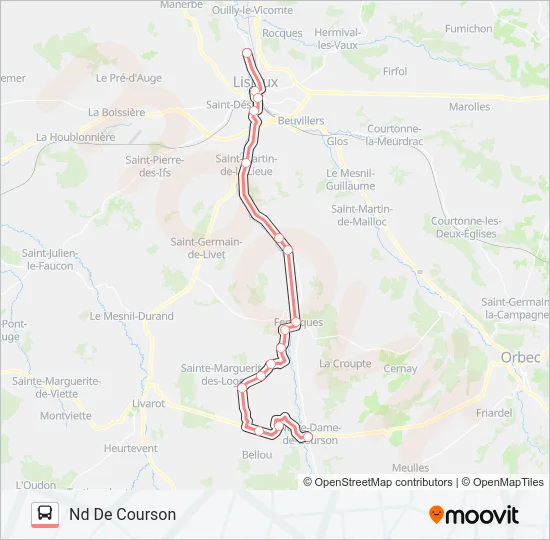 LIGNE 253 Bus Line Map