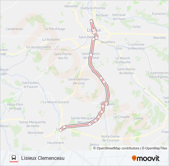 Mapa de LIGNE 253 de autobús