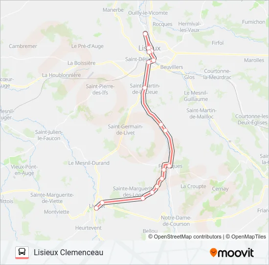 LIGNE 253 Bus Line Map