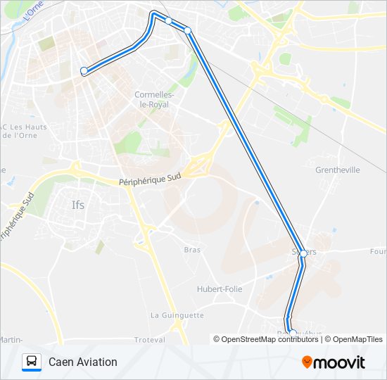 Mapa de LIGNE 35 TWISTO de autobús