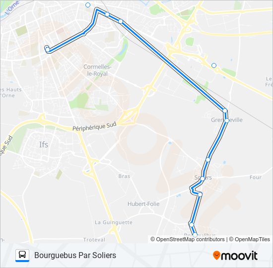 Mapa de LIGNE 35 TWISTO de autobús