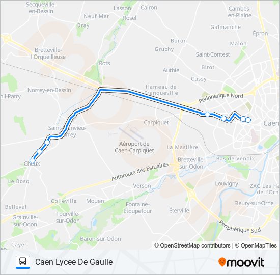 LIGNE 36 TWISTO bus Line Map