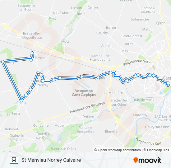 LIGNE 36 TWISTO Bus Line Map