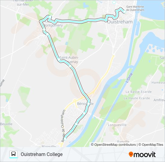 Plan de la ligne LIGNE 101 TWISTO de bus