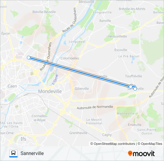 LIGNE 136 TWISTO Bus Line Map