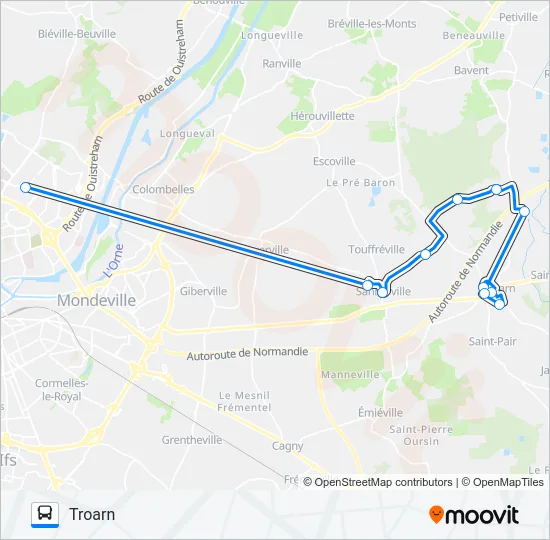 LIGNE 136 TWISTO Bus Line Map