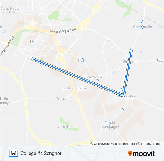 Mapa de LIGNE 137 TWISTO de autobús