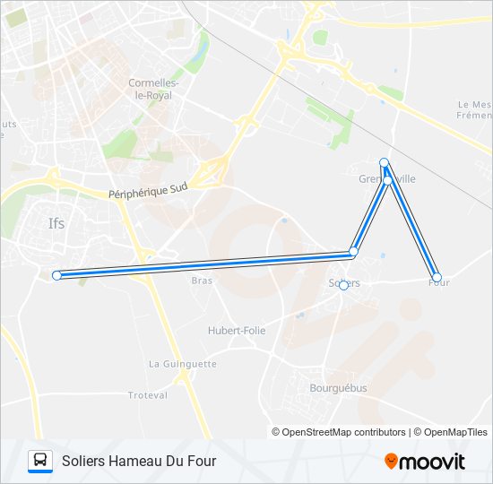 Plan de la ligne LIGNE 137 TWISTO de bus