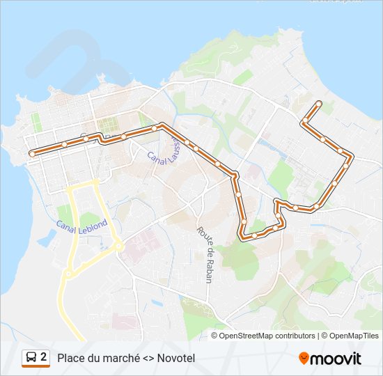 2 Bus Line Map