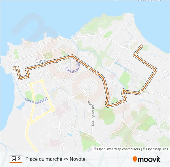 2 Bus Line Map