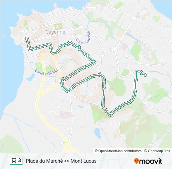 3 Bus Line Map