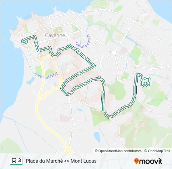 3 Bus Line Map