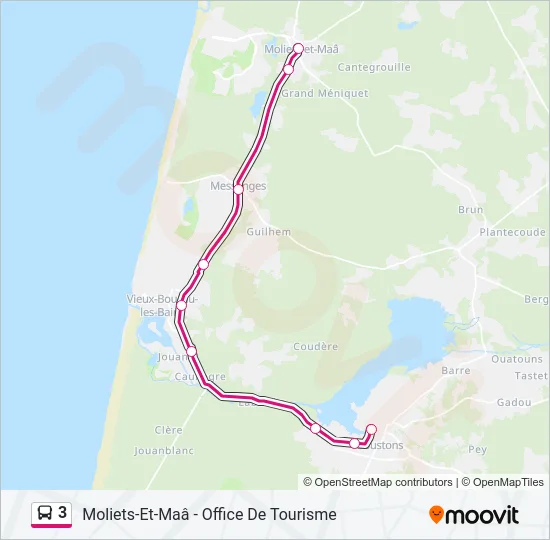 3 Bus Line Map