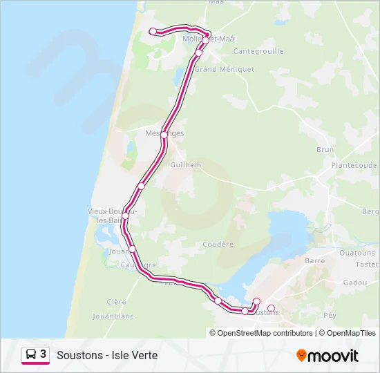 3 Bus Line Map