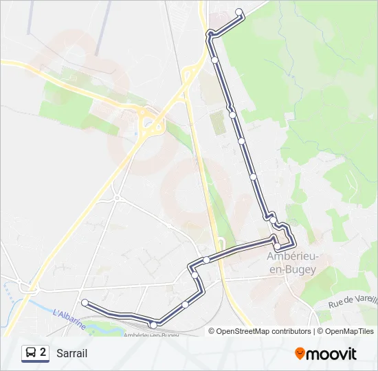 2 Bus Line Map