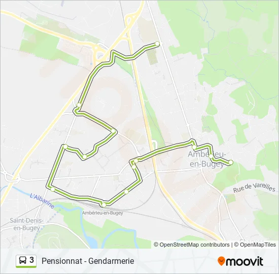 3 Bus Line Map