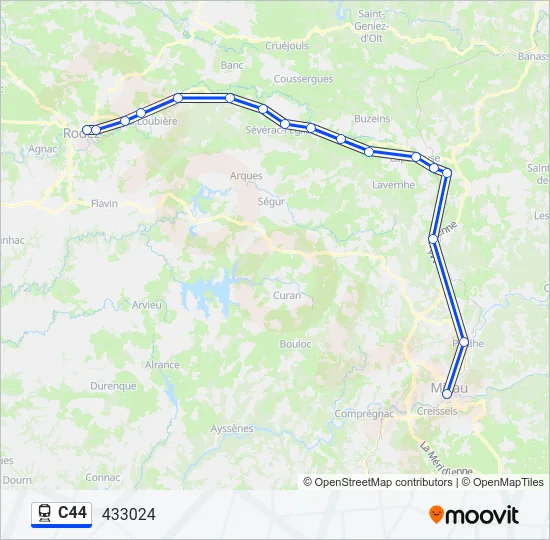 C44 Train Line Map