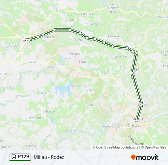 P129 bus Line Map