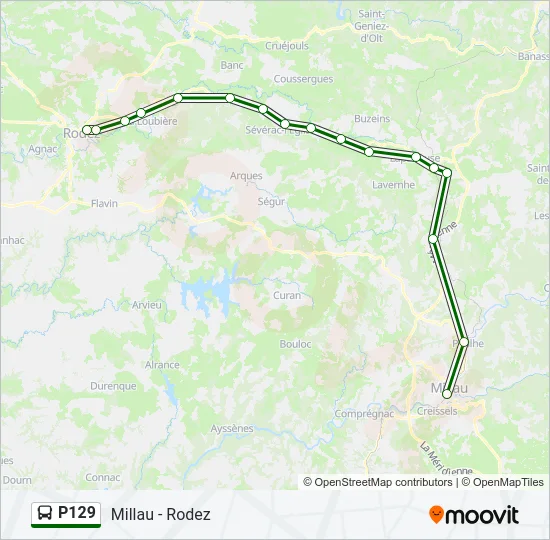 P129 Bus Line Map