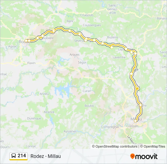 214 Bus Line Map