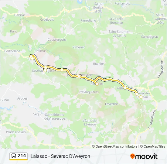 214 Bus Line Map