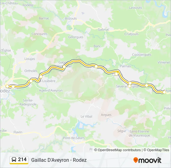 214 Bus Line Map