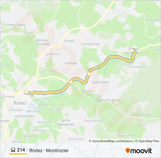 214 Bus Line Map