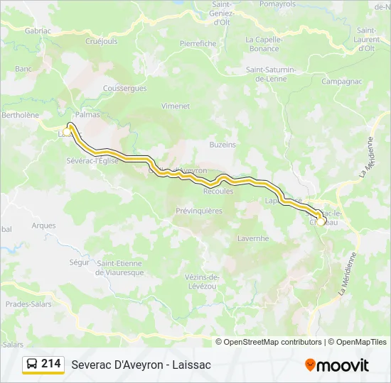 214 Bus Line Map
