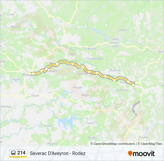 214 Bus Line Map