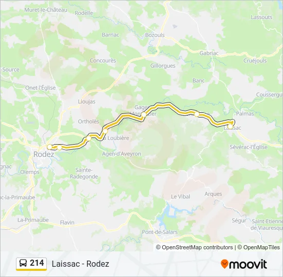 214 Bus Line Map