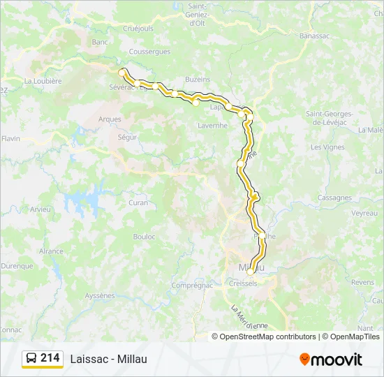 214 Bus Line Map