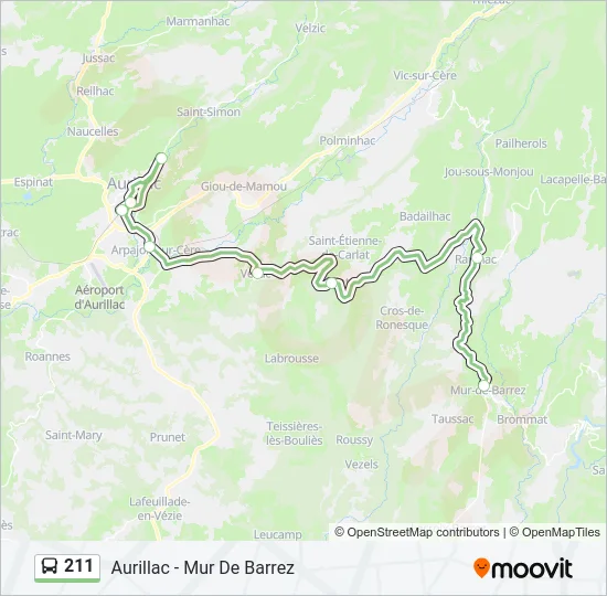 211 Bus Line Map