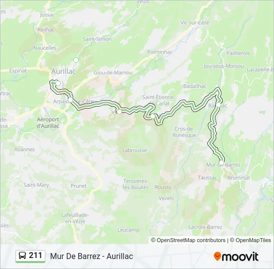211 Bus Line Map