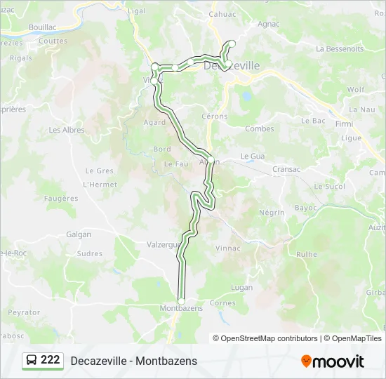 222 Bus Line Map