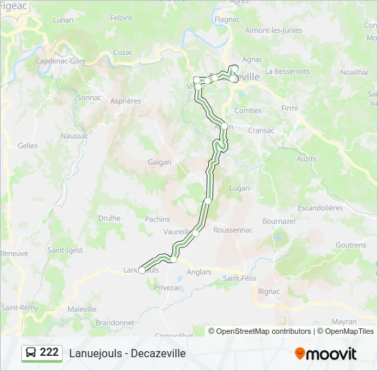 222 Bus Line Map
