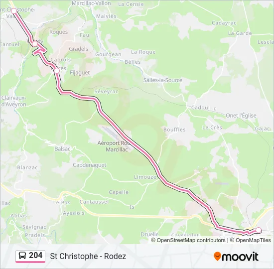 204 Bus Line Map