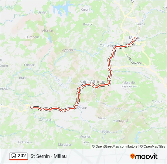 202 Bus Line Map